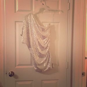 White sequence dress